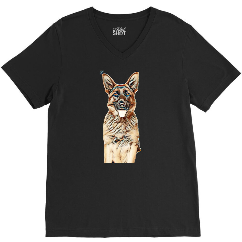 Dog V-Neck Tee by Kemnabi | Artistshot