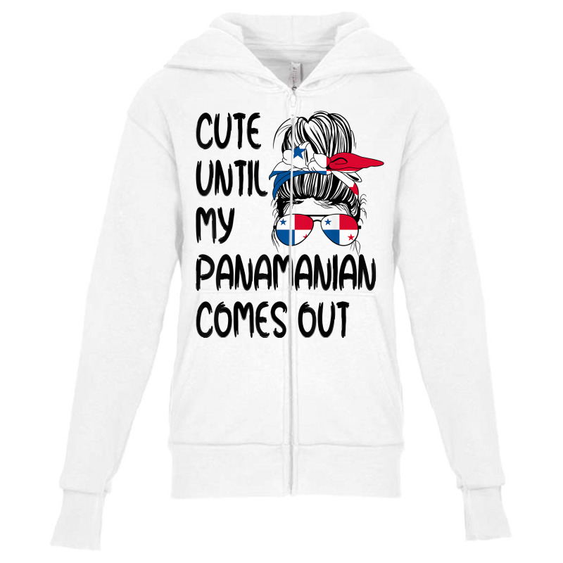 Funny Cute Until My Panamanian Comes Out T Shirt Youth Zipper Hoodie by cm-arts | Artistshot