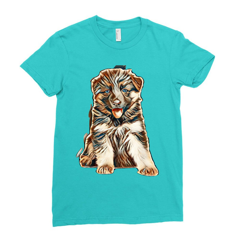 Cute Dogs Ladies Fitted T-Shirt by Kemnabi | Artistshot