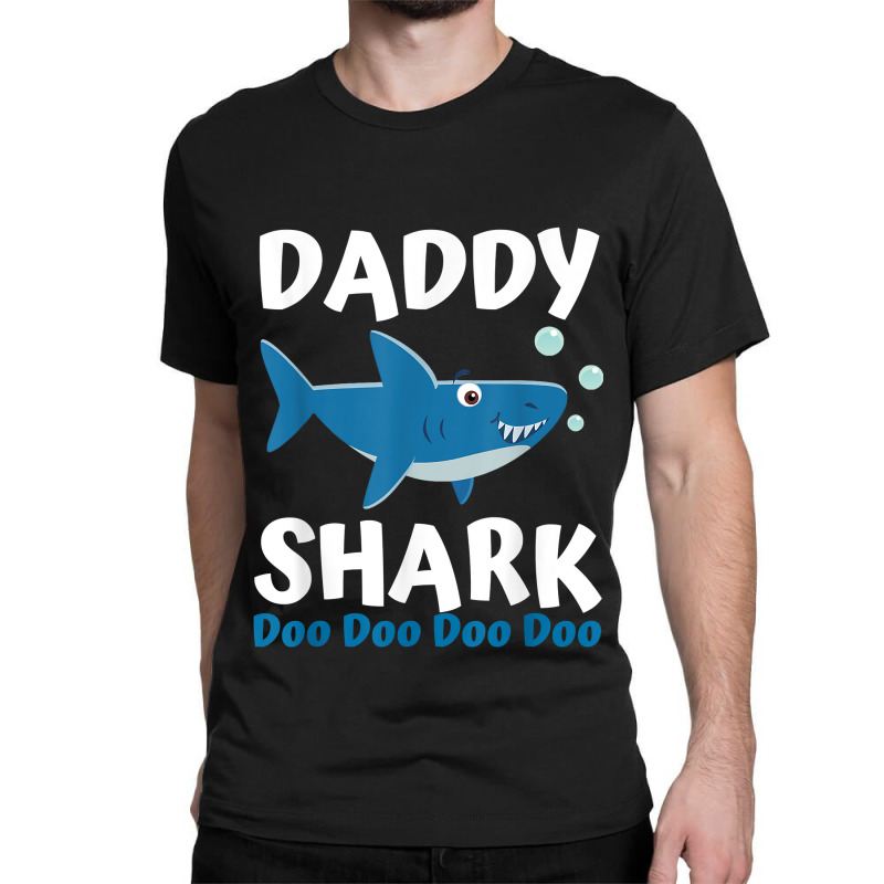 Daddy Shark Fathers Day Gift From Wife Son Daughter Classic T-shirt | Artistshot