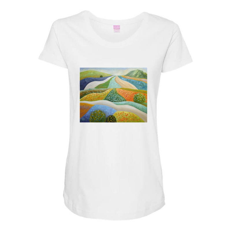 Springtime Bustle Maternity Scoop Neck T-shirt by cm-arts | Artistshot