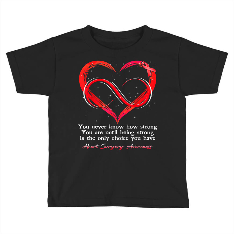 I Wear Red For Heart Surgery Awareness Warrior Toddler T-shirt | Artistshot