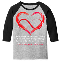 I Wear Red For Heart Surgery Awareness Warrior Youth 3/4 Sleeve | Artistshot