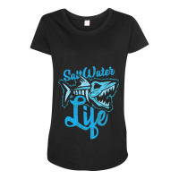 Saltwater Life Fishing Maternity Scoop Neck T-shirt | Artistshot