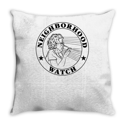 Neighborhood Watch Funny Throw Pillow Designed By Mdk Art