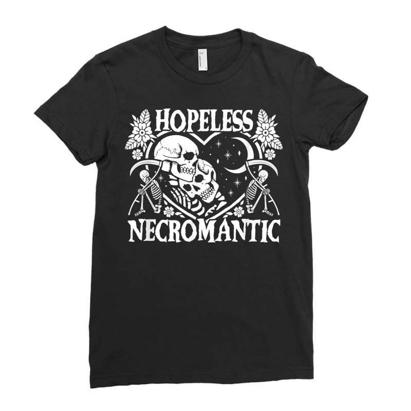 Hopeless Necromantic Skeletons Heart Shape Dark Death Humor T Shirt Ladies Fitted T-Shirt by cm-arts | Artistshot