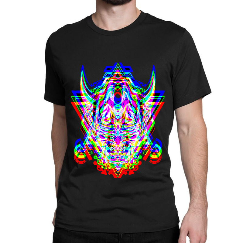 Samurai Mask Anime Demon Bushido Warrior Aesthetic Japanese Classic T-shirt by cm-arts | Artistshot