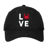 I Love Crabs Cute Crab Lover Crustacean Seafood Crab Adjustable Cap | Artistshot