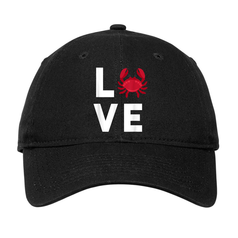 I Love Crabs Cute Crab Lover Crustacean Seafood Crab Adjustable Cap | Artistshot