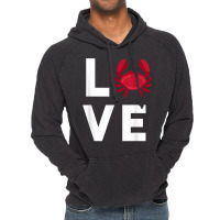 I Love Crabs Cute Crab Lover Crustacean Seafood Crab Vintage Hoodie | Artistshot