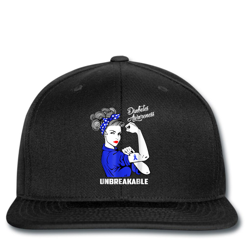 Warrior Unbreakable Woman Diabetes Awareness Support T Shirt Printed Hat | Artistshot