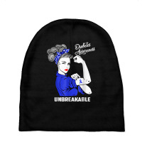 Warrior Unbreakable Woman Diabetes Awareness Support T Shirt Baby Beanies | Artistshot