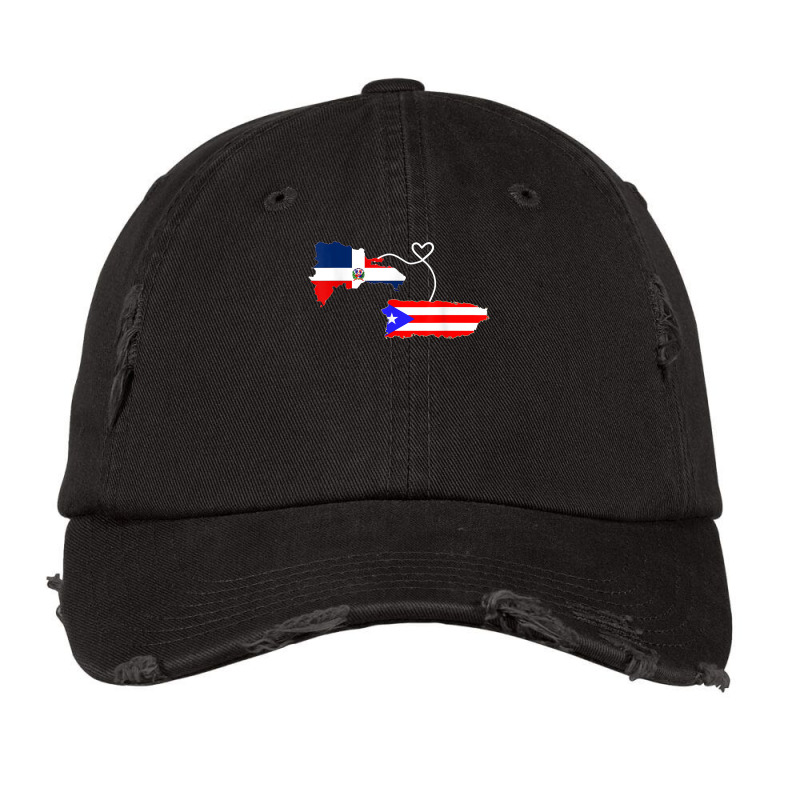 Half Puerto Rican Half Dominican Flag Map Combined Pr Rd T Shirt Vintage Cap by cm-arts | Artistshot