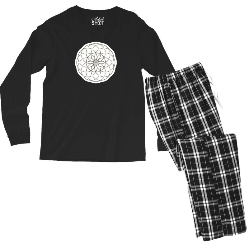 Platonic Solids Building Blocks Of Life Mathematics Geometry 11739281 Men's Long Sleeve Pajama Set | Artistshot