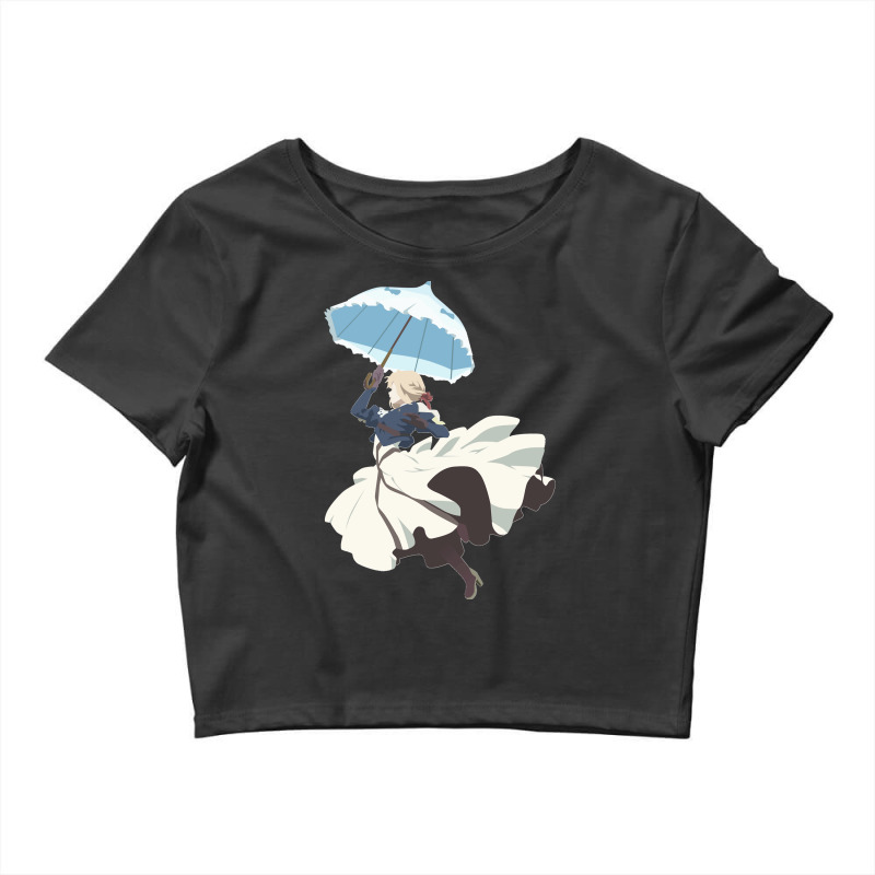 Violet Evergarden Parasol Minimalist Art Classic Crop Top by cm-arts | Artistshot