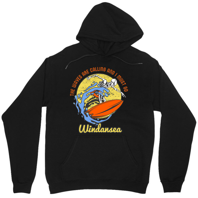 Windansea Skeleton Surfer Unisex Hoodie by Crowley Tidwell | Artistshot