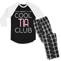 Cool Tia Club Latin Mexicana Aunt Mexican Auntie Apparel Tia Men's 3/4 Sleeve Pajama Set | Artistshot