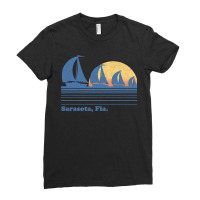 Sarasota Fl Sailboat  Vintage 80s Sunset Ladies Fitted T-shirt | Artistshot