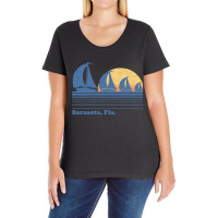 Sarasota Fl Sailboat  Vintage 80s Sunset Ladies Curvy T-shirt | Artistshot