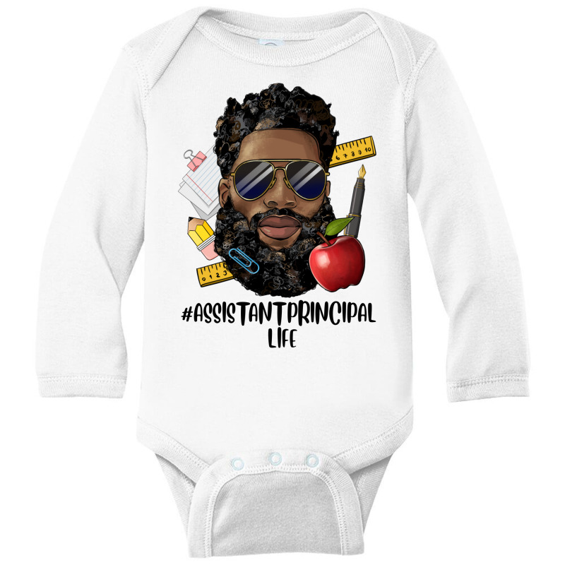 Black Man Assistant Principal Life Long Sleeve Baby Bodysuit by HRA Design Shop | Artistshot