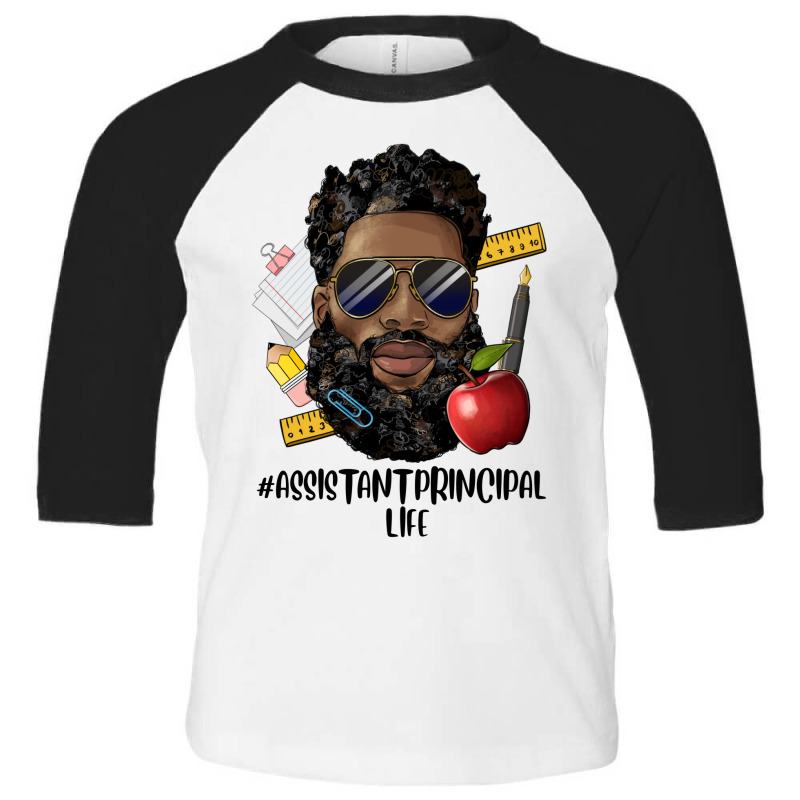 Black Man Assistant Principal Life Toddler 3/4 Sleeve Tee by HRA Design Shop | Artistshot