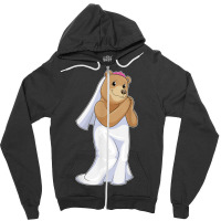 Bear Bride Veil Wedding Zipper Hoodie | Artistshot