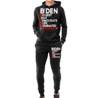 Anti Biden Biggest Idiot Democrats Ever Nominated Trump 2024 T Shirt Hoodie & Jogger Set | Artistshot