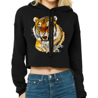 Siberian Tiger   Ferocious Tiger Roar Cat Owner T Shirt Cropped Hoodie | Artistshot