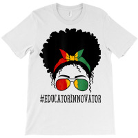 Educator Innovator Women Messy Bun Black History Month Characters Cart T-shirt | Artistshot