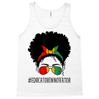 Educator Innovator Women Messy Bun Black History Month Characters Cart Tank Top | Artistshot