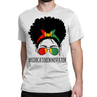 Educator Innovator Women Messy Bun Black History Month Characters Cart Classic T-shirt | Artistshot