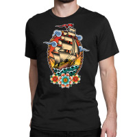 Old School American Traditional Tattoo Flash Clipper Ship Tank Top Classic T-shirt | Artistshot