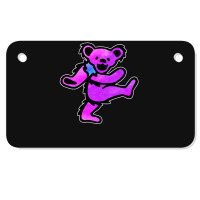 Pink Grateful Dancing Hippie Classic Rock Dead Bear Motorcycle License Plate | Artistshot