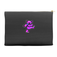 Pink Grateful Dancing Hippie Classic Rock Dead Bear Accessory Pouches | Artistshot