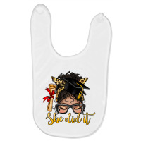 She Did It Graduate Latina Messy Bun Baby Bibs | Artistshot