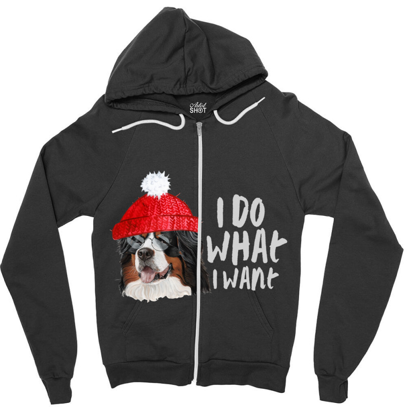 Bernese Mt. Dog Charismas Gift 20 Zipper Hoodie by HARRIETNELSON | Artistshot