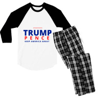 Trump Pence Keep America Great Men's 3/4 Sleeve Pajama Set | Artistshot