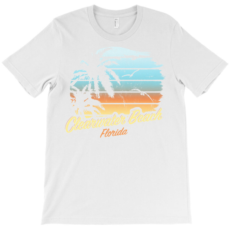 Clearwater Beach, Florida   Palm Tree & Sunset The Original Pullover H T-Shirt by cm-arts | Artistshot