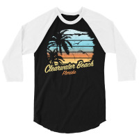 Clearwater Beach, Florida   Palm Tree & Sunset The Original Pullover H 3/4 Sleeve Shirt | Artistshot