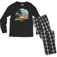 Clearwater Beach, Florida   Palm Tree & Sunset The Original Pullover H Men's Long Sleeve Pajama Set | Artistshot