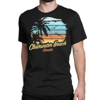 Clearwater Beach, Florida   Palm Tree & Sunset The Original Pullover H Classic T-shirt | Artistshot