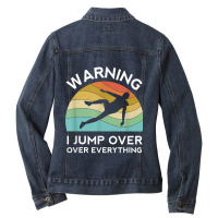 Parkour Free Running Training Traceur Retro Boys Sport Flip Ladies Denim Jacket | Artistshot