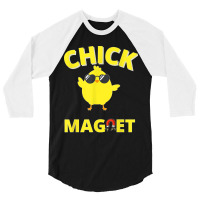 Chick Magnet Cute Funny Easter Chicken Sunglasses 3/4 Sleeve Shirt | Artistshot