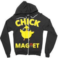 Chick Magnet Cute Funny Easter Chicken Sunglasses Zipper Hoodie | Artistshot