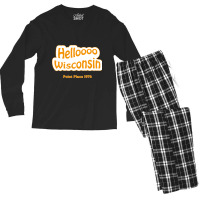 Helloooo Wisconsin Men's Long Sleeve Pajama Set | Artistshot