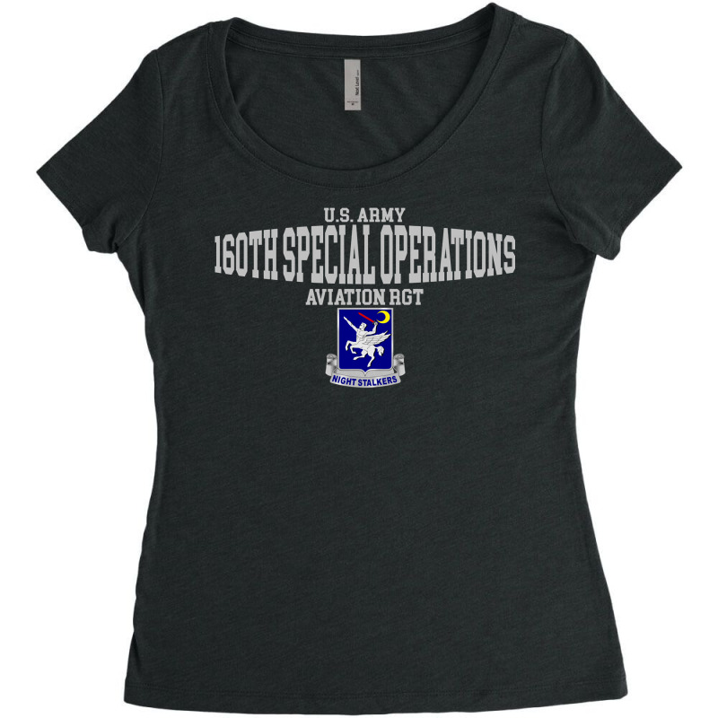 160th Special Operations Aviation Regiment (airborne) Long Sleeve T Sh Women's Triblend Scoop T-shirt by cm-arts | Artistshot