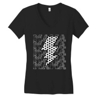 Soccer Mama Lightning Bolt Vintage Mom Life Mother's Day Women's V-neck T-shirt | Artistshot