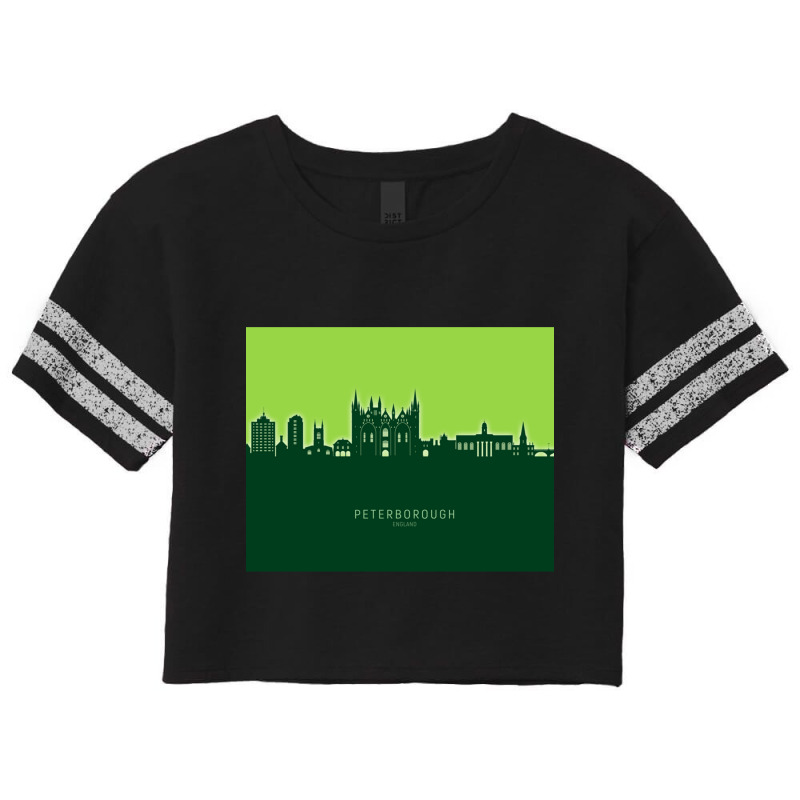 Peterborough England Skyline Scorecard Crop Tee by cm-arts | Artistshot