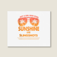 Just A Girl Who Loves Sunshine And Slingshots For Woman Tank Top Landscape Canvas Print | Artistshot