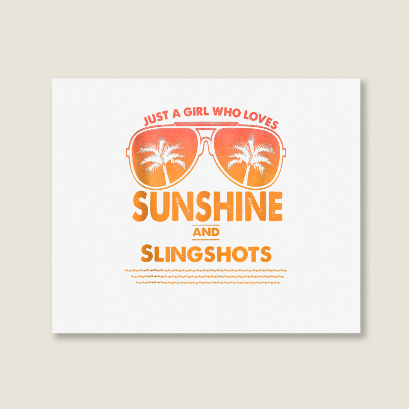 Just A Girl Who Loves Sunshine And Slingshots For Woman Tank Top Landscape Canvas Print | Artistshot